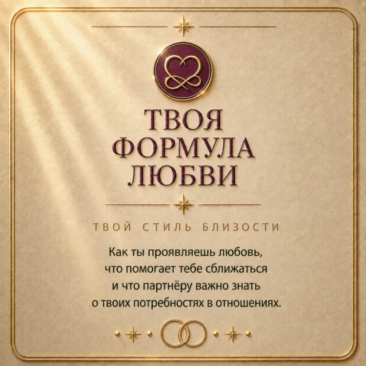 ТВОЯ ФОРМУЛА ЛЮБВИ