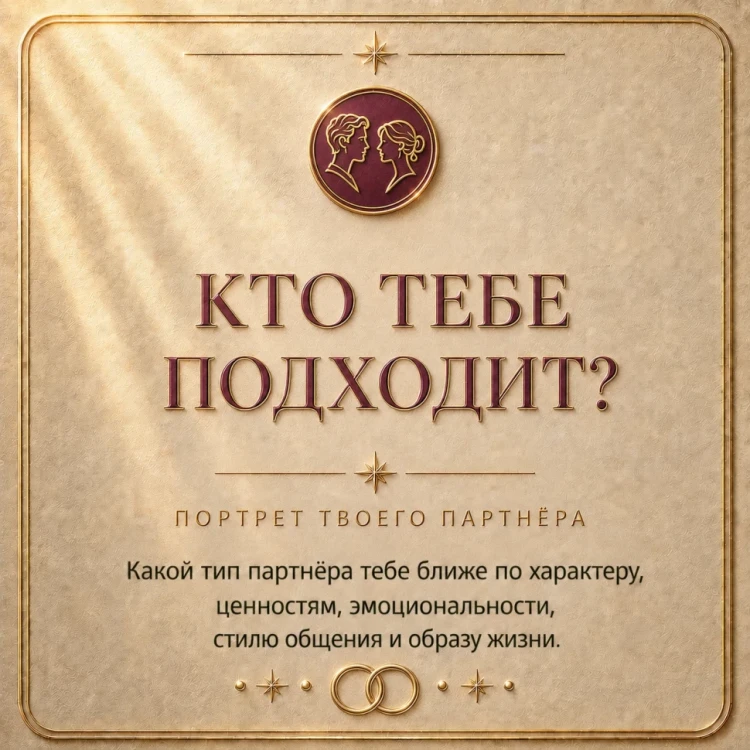 КТО ТЕБЕ ПОДХОДИТ