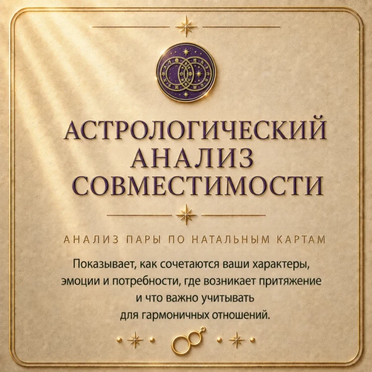 АСТРОЛОГИЧЕСКИЙ АНАЛИЗ СОВМЕСТИМОСТИ