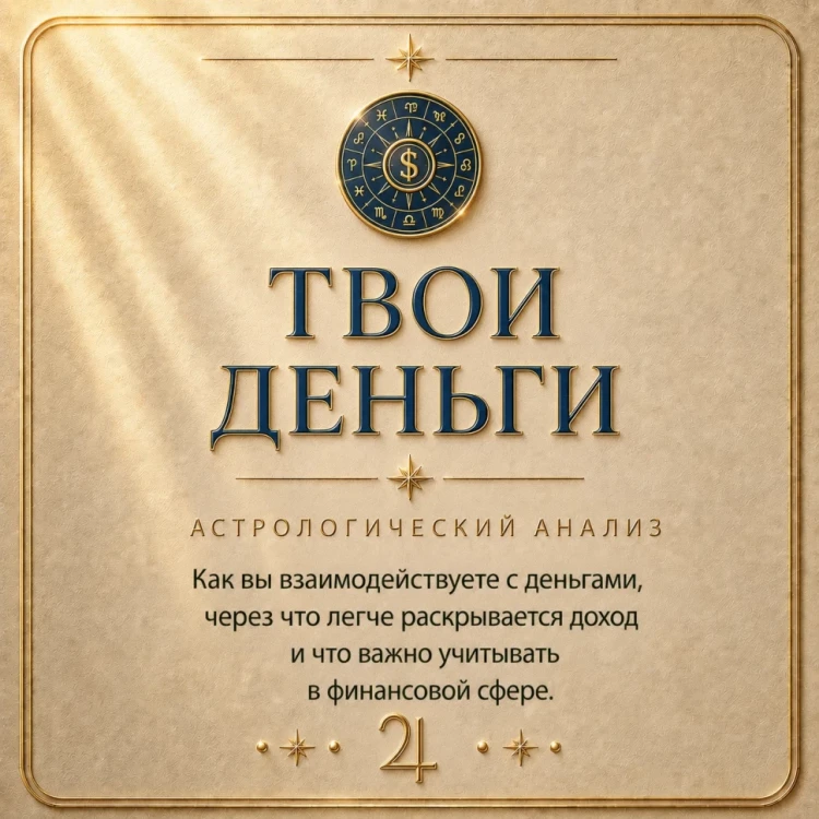 ТВОИ ДЕНЬГИ АСТРОЛОГИЧЕСКИЙ АНАЛИЗ