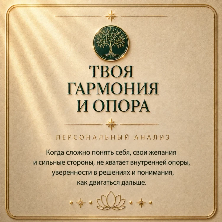 ТВОЯ ГАРМОНИЯ И ОПОРА