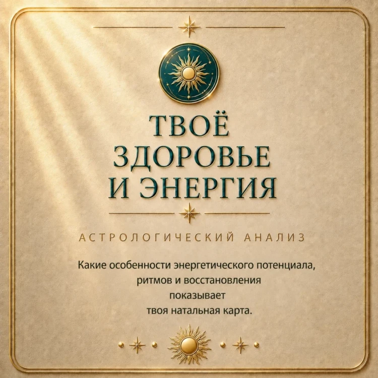 ТВОЁ ЗДОРОВЬЕ И ЭНЕРГИЯ