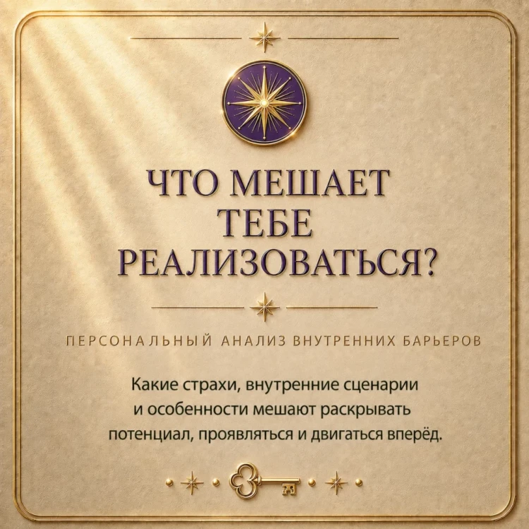 ЧТО МЕШАЕТ ТЕБЕ РЕАЛИЗОВАТЬСЯ
