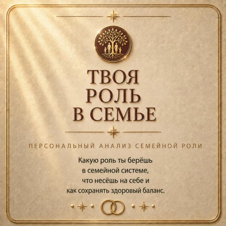 ТВОЯ РОЛЬ В СЕМЬЕ