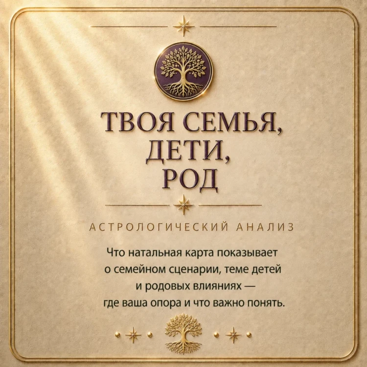 ТВОЯ СЕМЬЯ, ДЕТИ, РОД