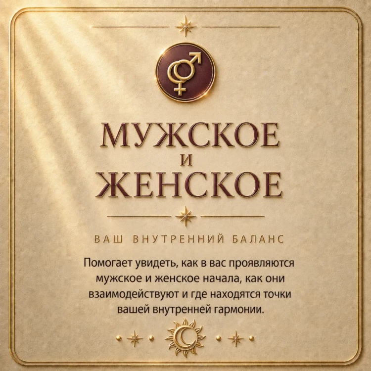 МУЖСКОЕ и ЖЕНСКОЕ